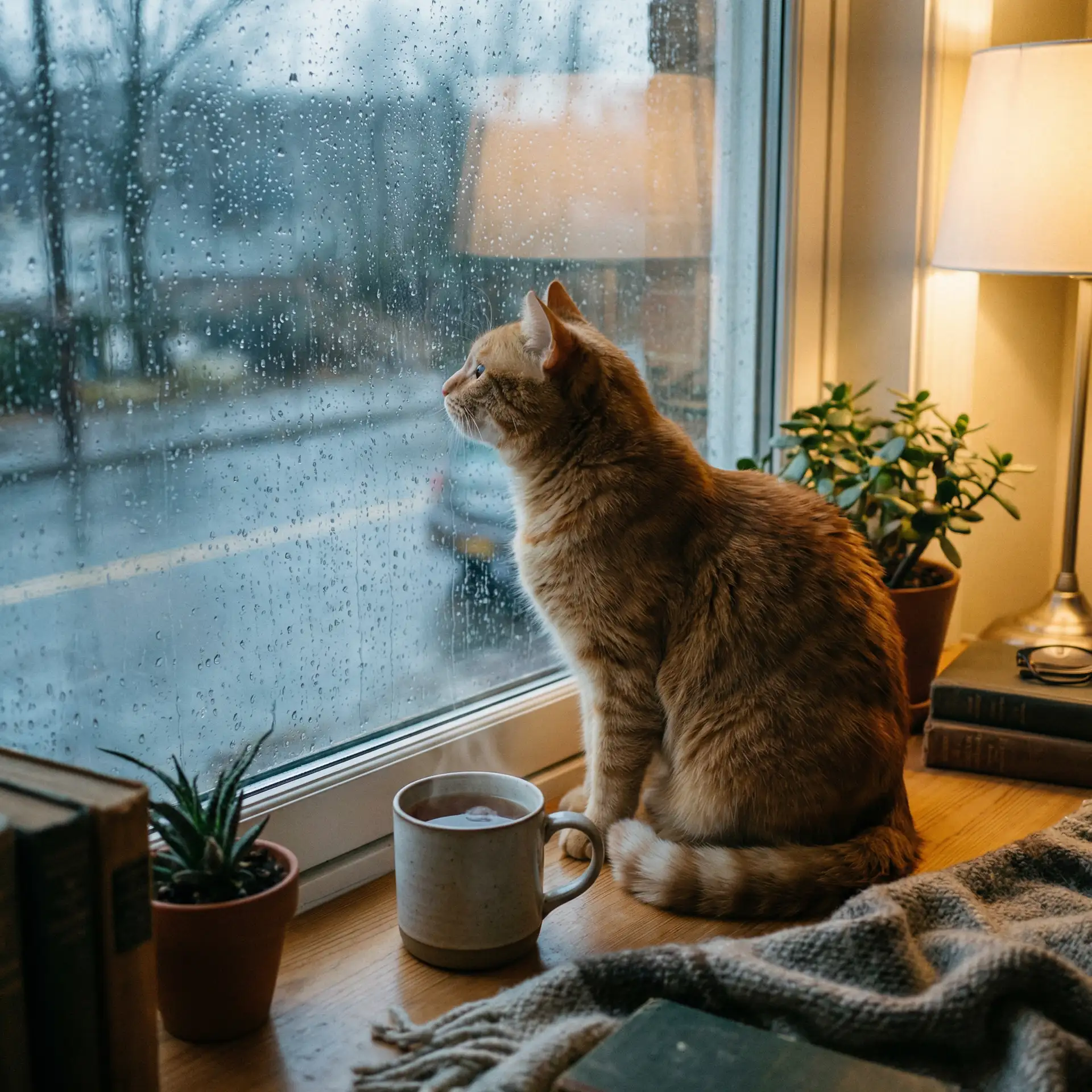 猫咪望着窗外的雨 - 我们无处安放的青春 电视剧